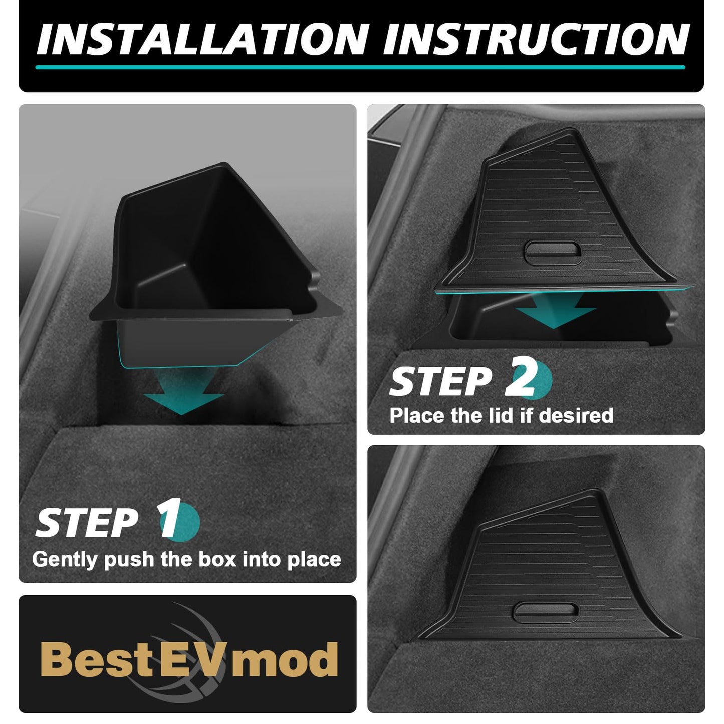 BestEvMod Compatible with Rivian R1T R1S Frunk Insulated Cooler Bag Waterproof Front Trunk Lower Deck Organizer Premium Leakproof Heavy Duty Bags with 3 Adjustable compartments 2022-2024 Accessories