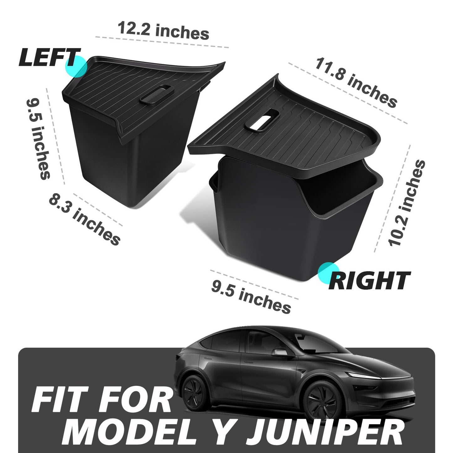 BestEvMod Compatible with Rivian R1T R1S Frunk Insulated Cooler Bag Waterproof Front Trunk Lower Deck Organizer Premium Leakproof Heavy Duty Bags with 3 Adjustable compartments 2022-2024 Accessories