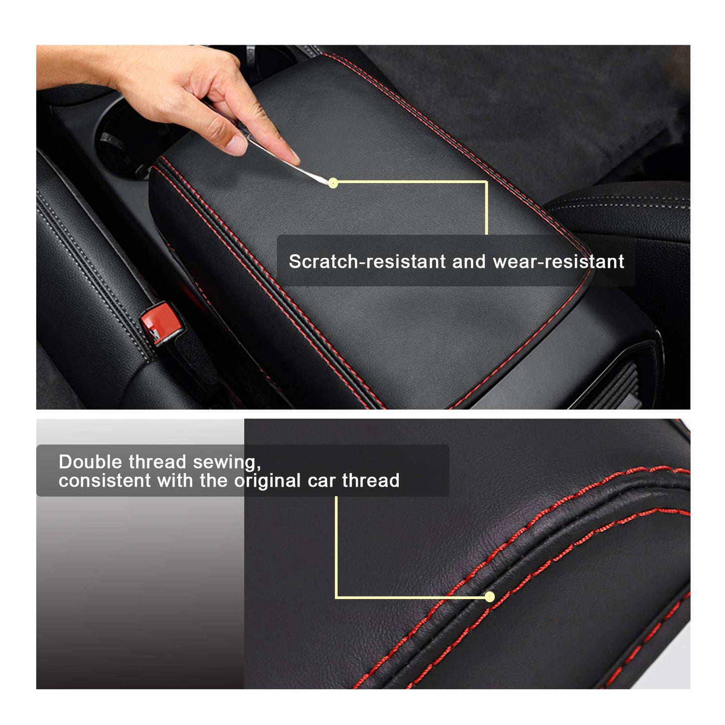 YEE PIN R1T Armrest Cover for Rivian R1T R1S Center Console Armrest Cover, for Rivian Center Cover with Side Pockets, for Rivian Armrest Cover for Rivian Arm Protector R1T R1S Accessories 2022-2025