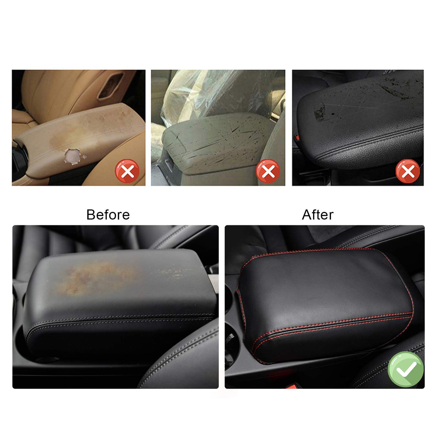 YEE PIN R1T Armrest Cover for Rivian R1T R1S Center Console Armrest Cover, for Rivian Center Cover with Side Pockets, for Rivian Armrest Cover for Rivian Arm Protector R1T R1S Accessories 2022-2025