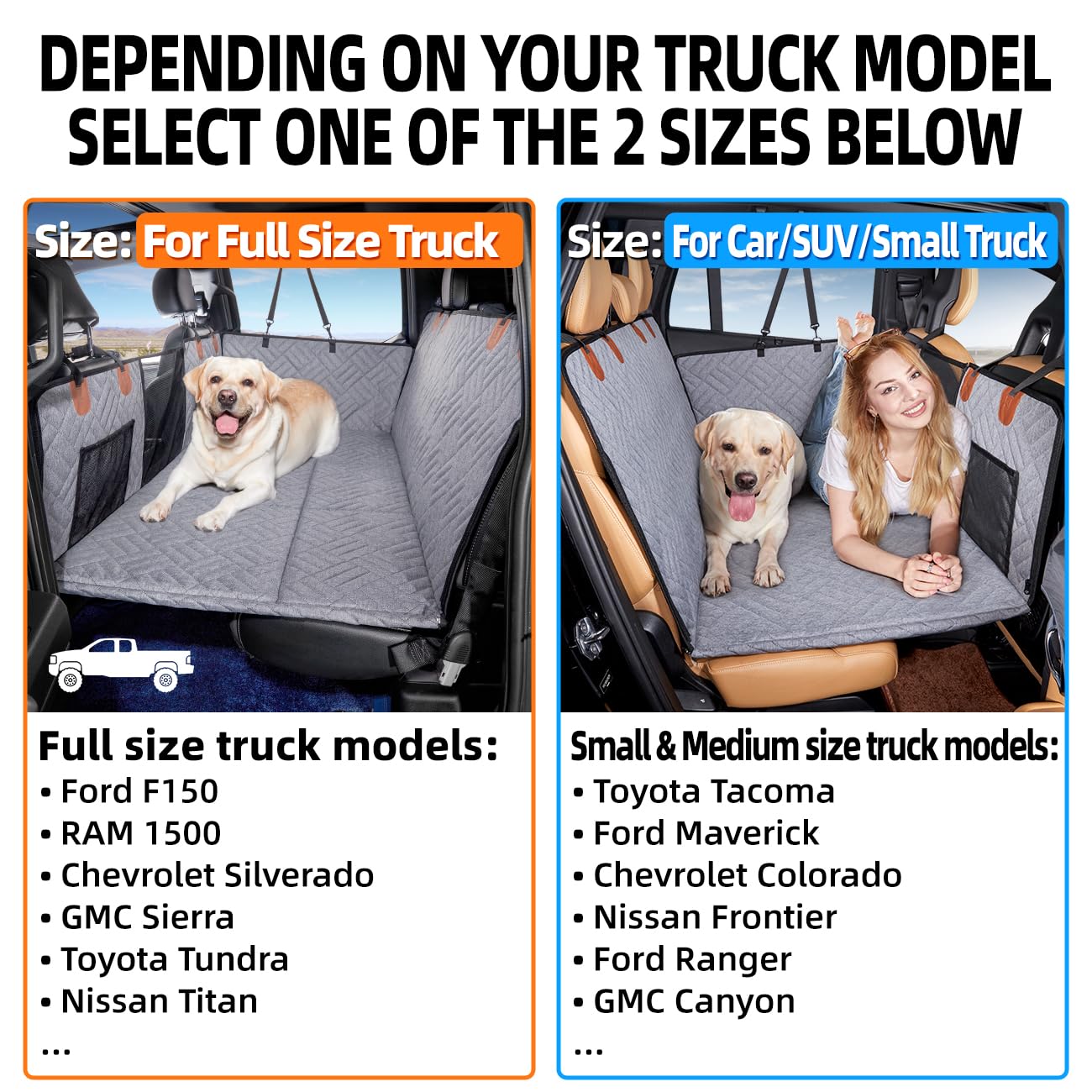 YJGF Back Seat Extender,Dog Seat Cover for Back Seat,Hard Bottom Car Seat Cover for Dogs,Dog Hammock for Car,Back Seat Pet Cover for Dogs(Black)