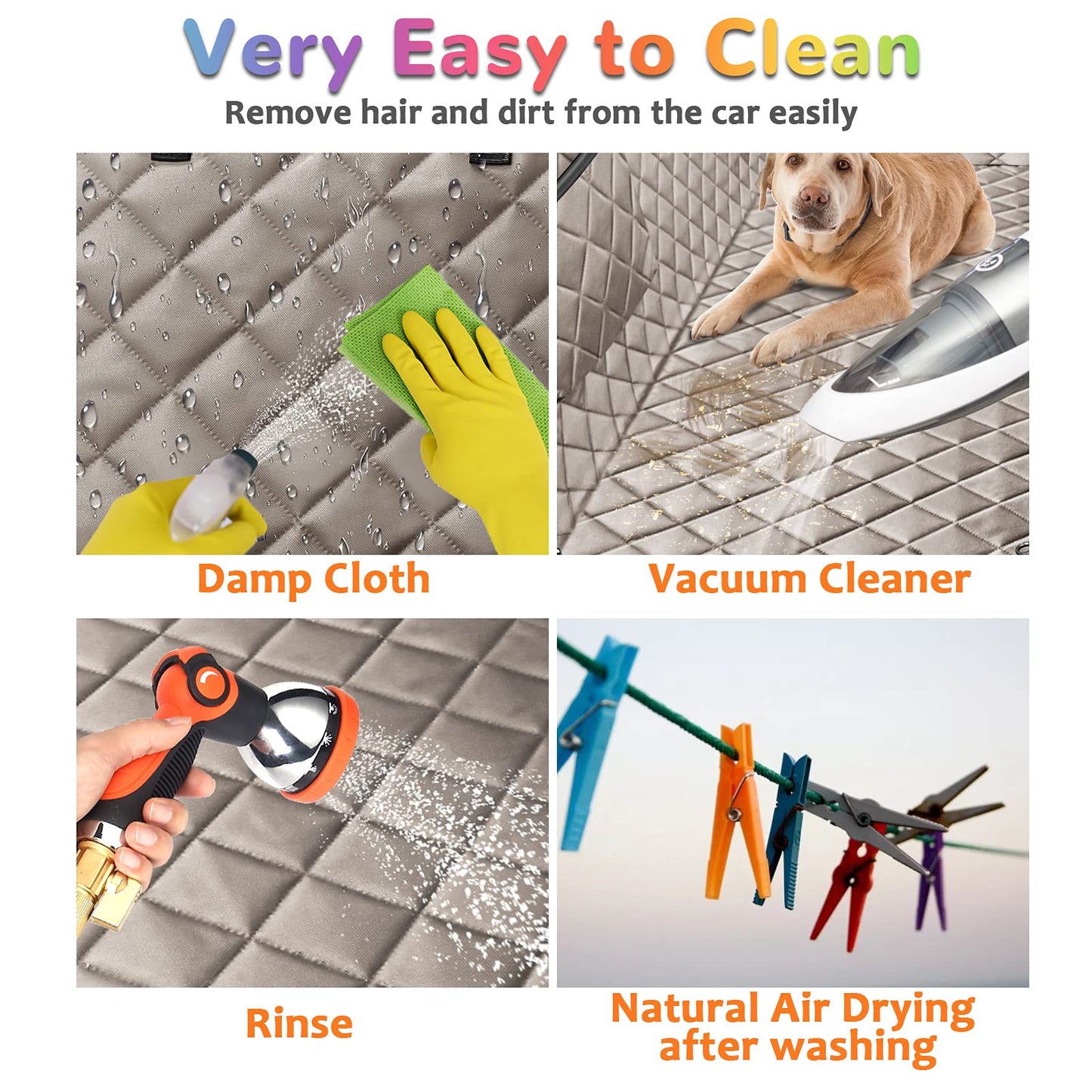 URPOWER Dog Car Seat Cover for Pets 100% Waterproof Seat Cover Hammock 600D Heavy Duty Scratch Proof Nonslip Durable Soft Back Seat Covers for Cars Trucks and SUVs