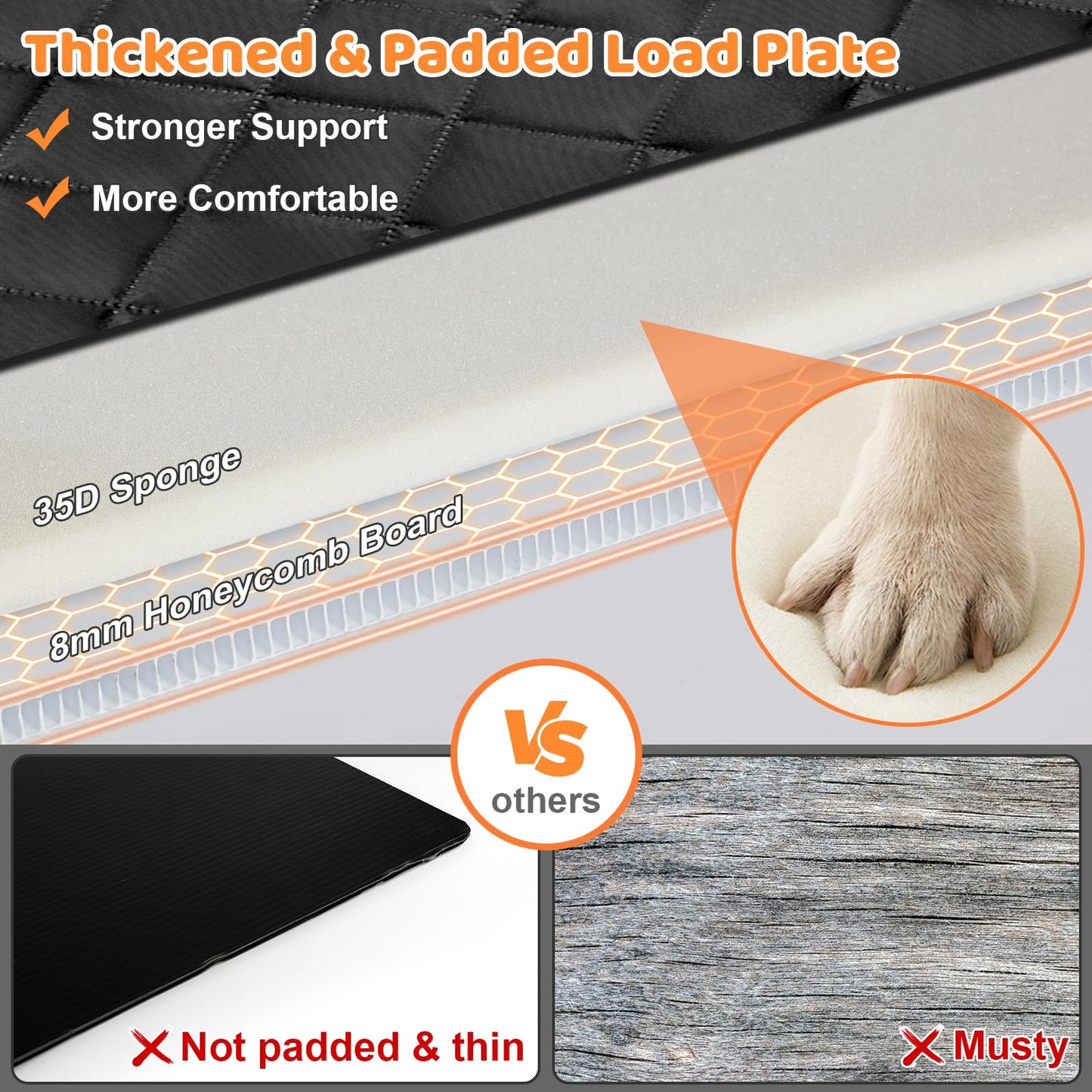 URPOWER Dog Car Seat Cover for Pets 100% Waterproof Seat Cover Hammock 600D Heavy Duty Scratch Proof Nonslip Durable Soft Back Seat Covers for Cars Trucks and SUVs