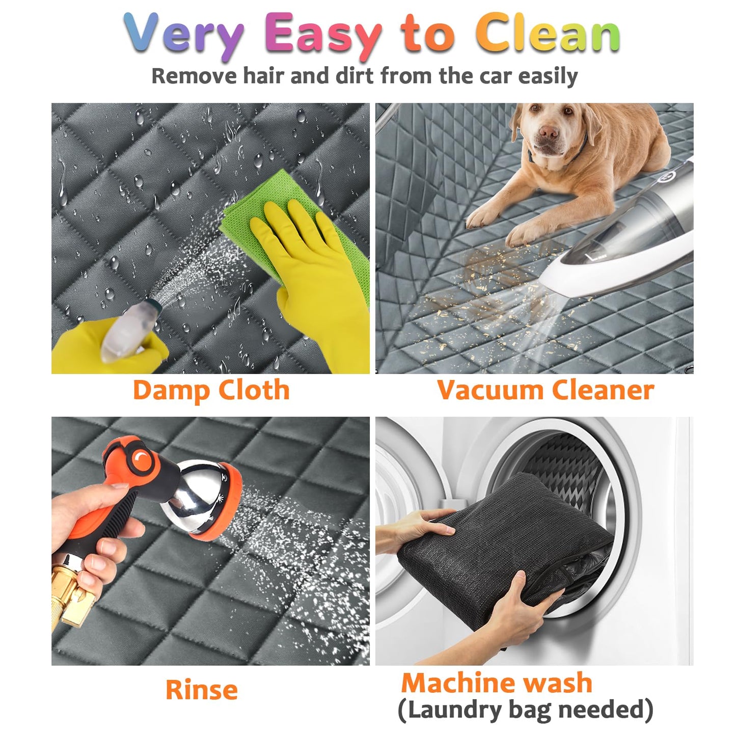 URPOWER Dog Car Seat Cover for Pets 100% Waterproof Seat Cover Hammock 600D Heavy Duty Scratch Proof Nonslip Durable Soft Back Seat Covers for Cars Trucks and SUVs