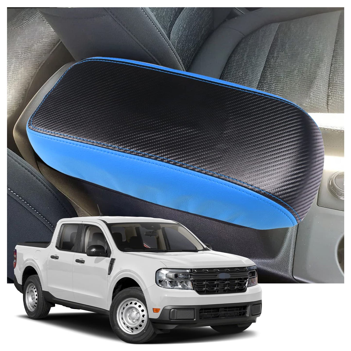 YEE PIN R1T Armrest Cover for Rivian R1T R1S Center Console Armrest Cover, for Rivian Center Cover with Side Pockets, for Rivian Armrest Cover for Rivian Arm Protector R1T R1S Accessories 2022-2025