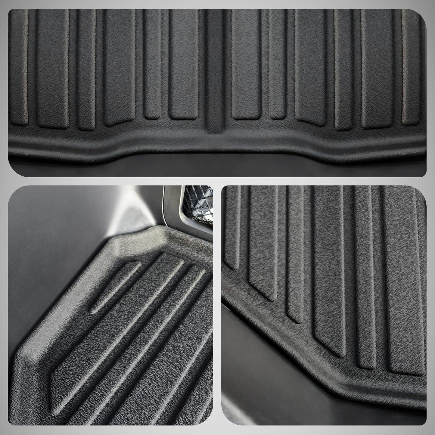 BestEvMod for Rivian R1S All Weather Trunk Mat Protection Accessories, 3D Cargo Liner TPE Material Compatible with Rivian R1S 2022-2025 2026 Interior Accessories