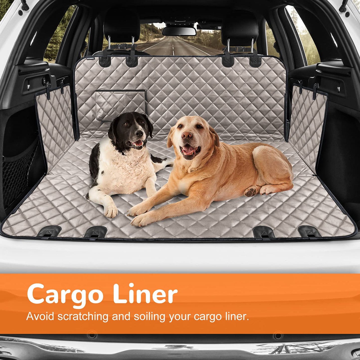 URPOWER Dog Car Seat Cover for Pets 100% Waterproof Seat Cover Hammock 600D Heavy Duty Scratch Proof Nonslip Durable Soft Back Seat Covers for Cars Trucks and SUVs