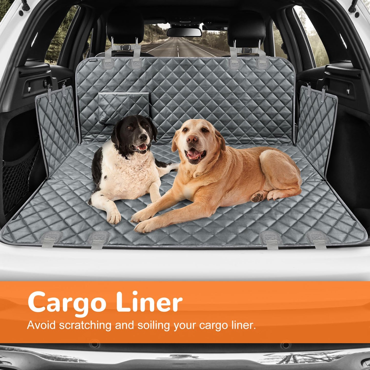 URPOWER Dog Car Seat Cover for Pets 100% Waterproof Seat Cover Hammock 600D Heavy Duty Scratch Proof Nonslip Durable Soft Back Seat Covers for Cars Trucks and SUVs