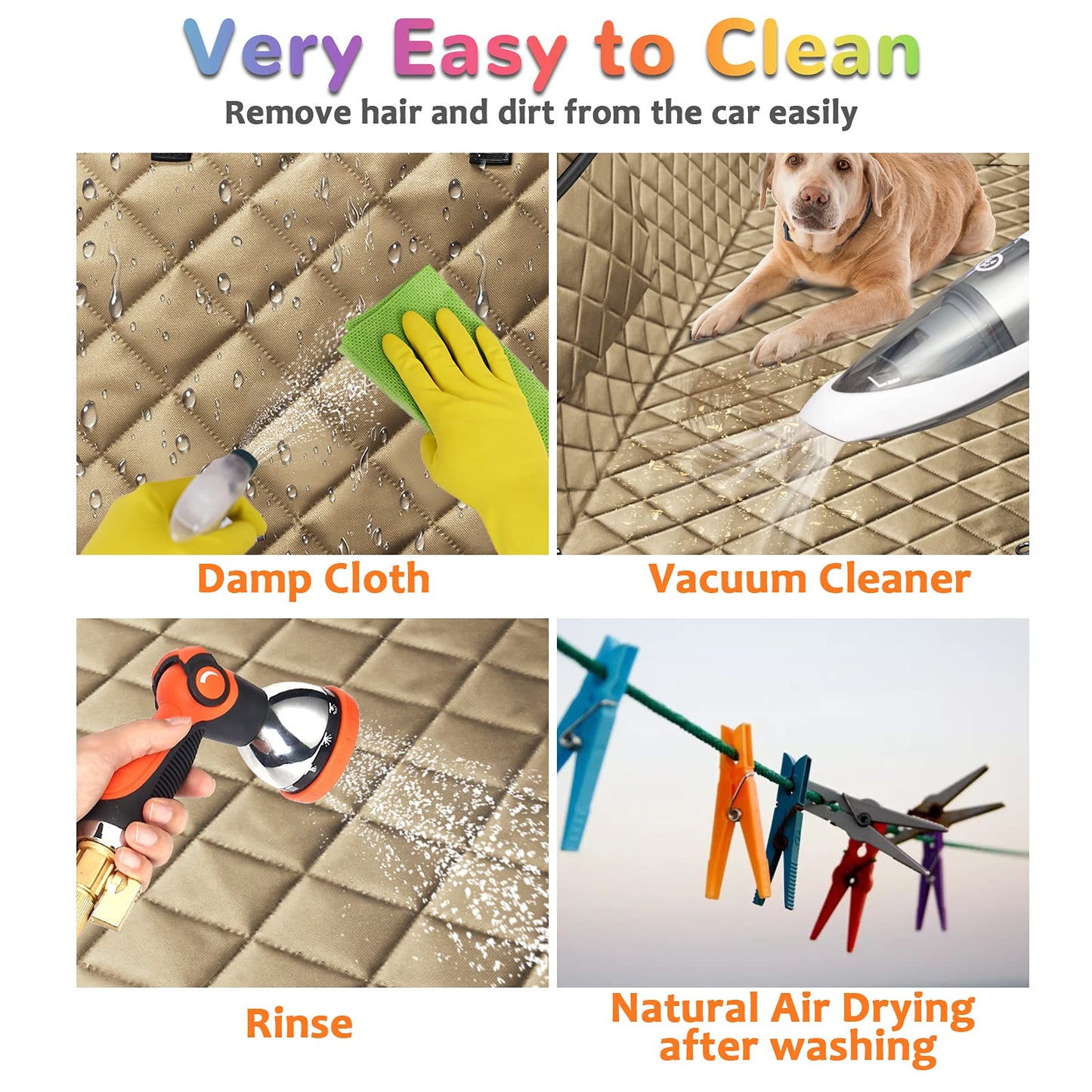 URPOWER Dog Car Seat Cover for Pets 100% Waterproof Seat Cover Hammock 600D Heavy Duty Scratch Proof Nonslip Durable Soft Back Seat Covers for Cars Trucks and SUVs