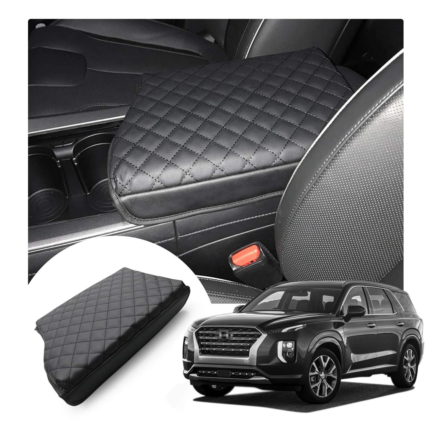 YEE PIN R1T Armrest Cover for Rivian R1T R1S Center Console Armrest Cover, for Rivian Center Cover with Side Pockets, for Rivian Armrest Cover for Rivian Arm Protector R1T R1S Accessories 2022-2025