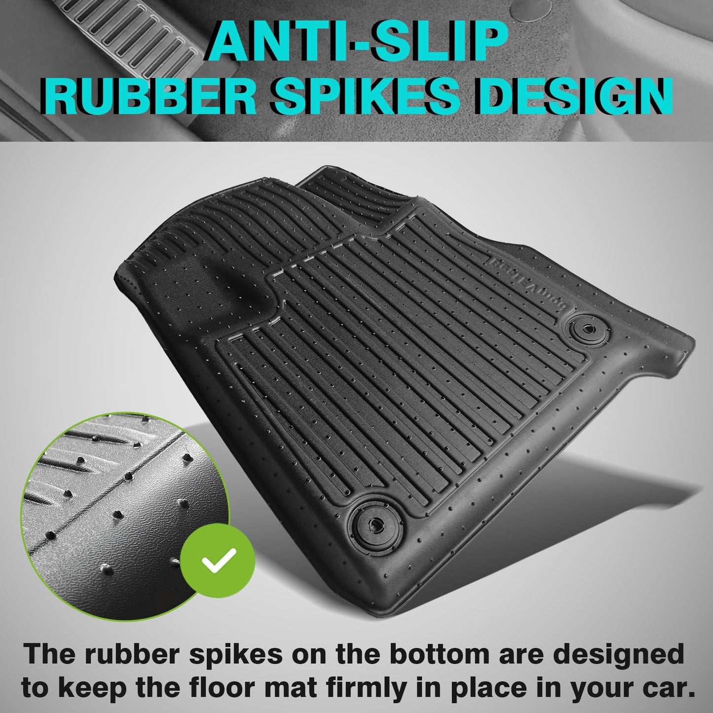 BestEvMod for Rivian R1S All Weather Trunk Mat Protection Accessories, 3D Cargo Liner TPE Material Compatible with Rivian R1S 2022-2025 2026 Interior Accessories