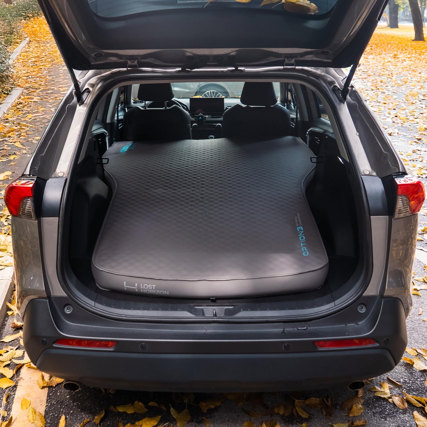 LOSTHORIZON Camping Air Mattress with Foam for Rivian R1S, Self Inflating Sleeping Pad with Air Pump, 4.5" Thick, R-Value 13