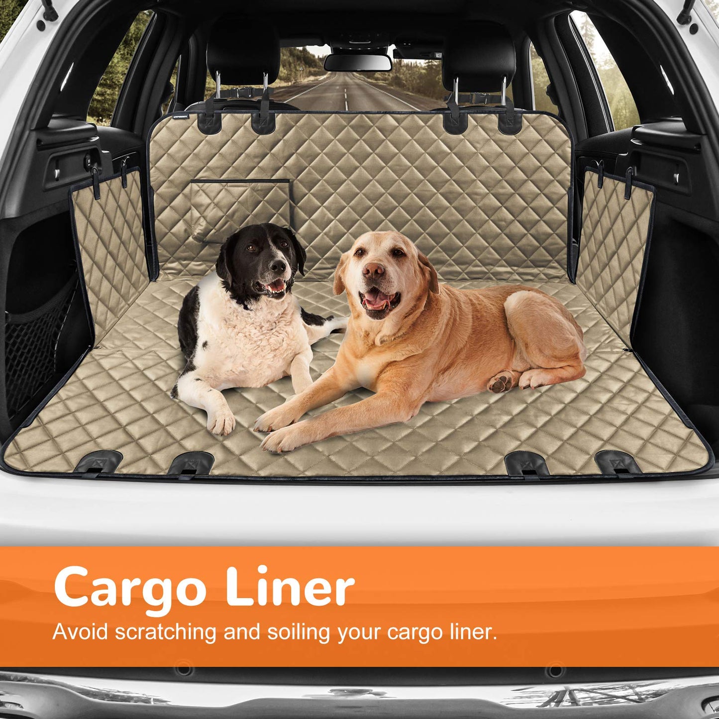 URPOWER Dog Car Seat Cover for Pets 100% Waterproof Seat Cover Hammock 600D Heavy Duty Scratch Proof Nonslip Durable Soft Back Seat Covers for Cars Trucks and SUVs