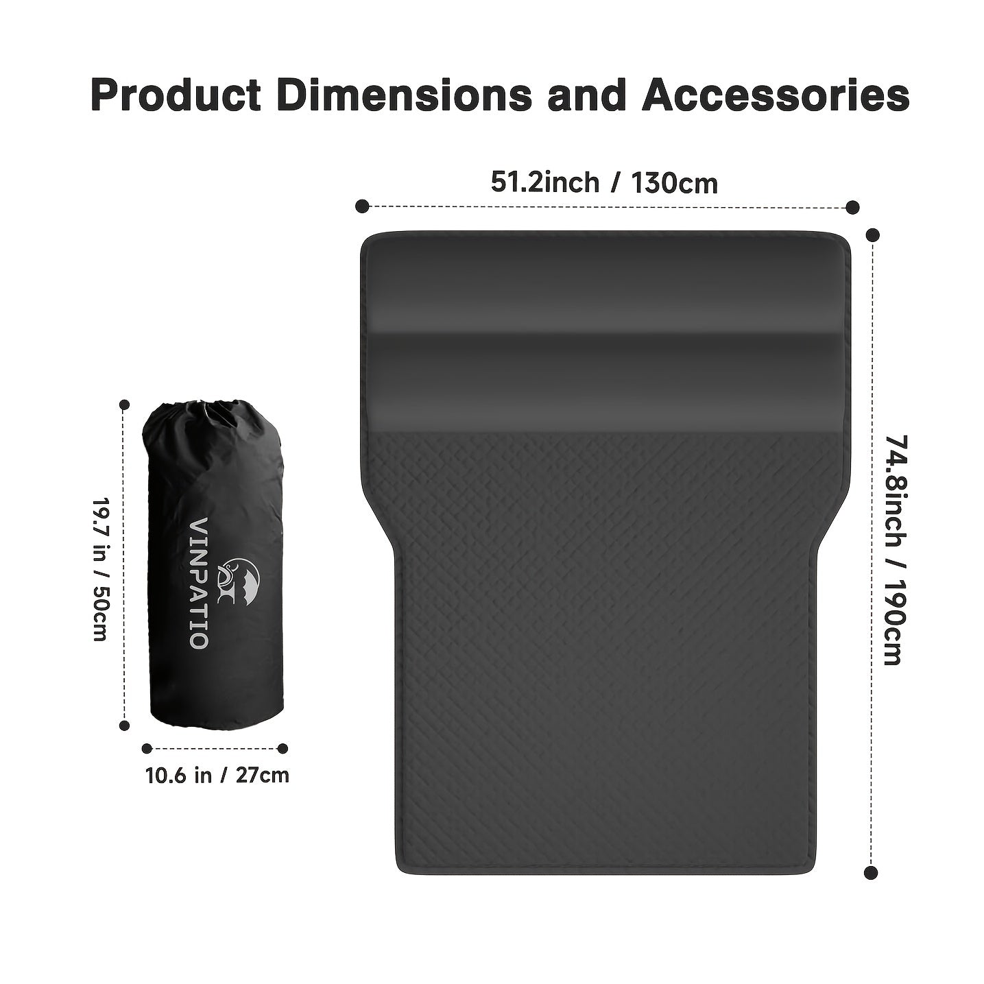 Self-Inflating Air Mattress, Memory Foam