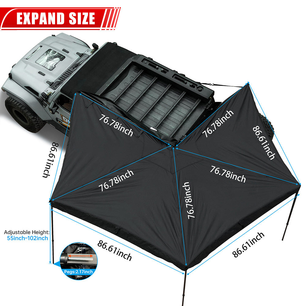270-Degree Awning - Waterproof, Wind Resistant, UV50