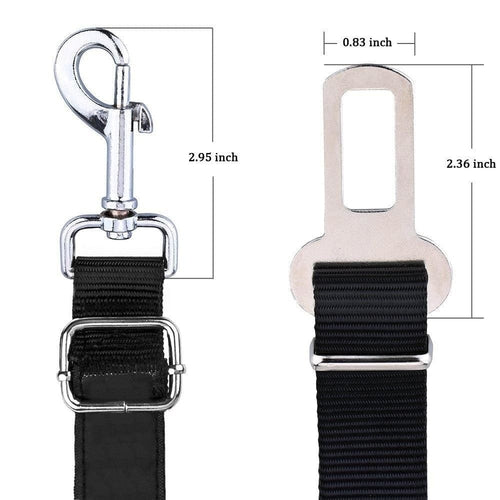 2 Pack Dog Harness Car SUV Seatbelt Connector Restrain Adjustable